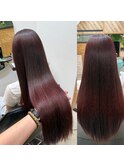 上半期流行！艶髪ワインレッドカラー×髪質改善トリートメント