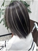 ハイライト切りっぱなしイルミナカラーオリーブグレージュ堺東