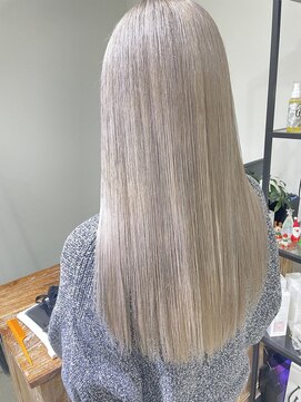 グラム 呉羽店(gram) 【髪質改善×ミルクティーベージュ】憧れのハイトーンカラー◎