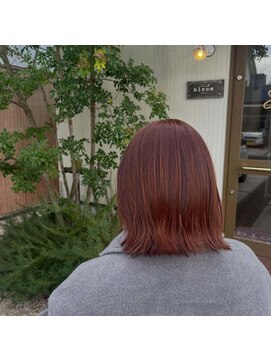 ヘアーブルーム(Hair bloom) 暖色カラー×外ハネボブ