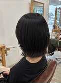 くびれボブ/切りっぱなしボブ