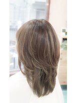 ネス(NESS) 毛先にハイライトの入ったマットベージュなレイヤー276