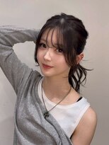 エラン トウキョウ 学芸大学店(elan tokyo)&nbsp;結んでも可愛い顔まわりカット/黒髪/デザインカット