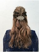 【flor 戸塚】*ロープ編みのふわふわハーフアップ*