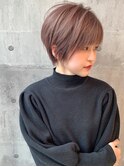 イルミナカラー ピンクベージュ ショートヘア @川原拓也