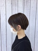 シェリ(cherie)&nbsp;アッシュカラー　アッシュベージュ　ショートボブ　丸みショート