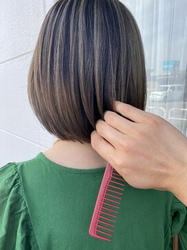 ケーオーエスピンク(K O S pink) ボブ×バレイヤージュ