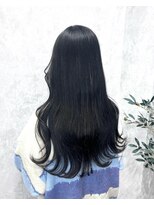 デミヘアー(Demi hair) 透け感ダークグレージュカラー×ゆるふわウェーブ