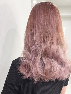 カルフール ロコ 草加西口店(Carrefour LOCO) ダブルカラー/カット/ケアブリーチ/ピンク