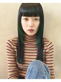 Uバング☆フェイスレイヤー☆グリーンカラー