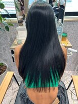 ゼストソエル(ZEST soell)&nbsp;ブラックネイビー ストレートロング