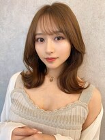 ルームバイシー 新宿(Loom. by Sea)&nbsp;韓国風前髪/シルキーベージュ/グレージュカラー/斜めバング