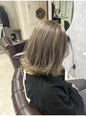 ミルクティーカラー ブリーチ ケアブリーチ ダブルカラー
