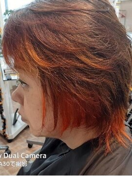 エムツー(M2) オシャレ染めカラー+レイヤーカット