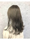 オリーブベージュ ブリーチなしダブルカラー