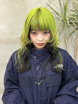 キイ 原宿 表参道(K.e.y) デザインカラー/シャギーウルフ