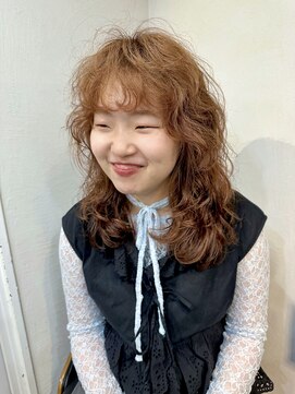 リコバイアフロート(riko by afloat) オレンジブラウン/オレンジベージュ/ハードパーマ/ウェーブヘア