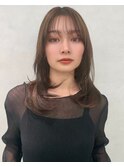 イメチェン/似合わせカット/フルバング/レッドブラウン/幡ヶ谷