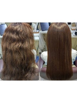 【髪質改善専門サロン】髪質改善の”専門店”だからこそ、薬剤だけに頼らず技術で自然なストレートヘアに。