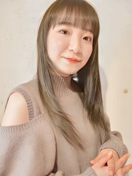 ナチュラル 仙台長町店(Natural) 顔周りレイヤー／オリーブベージュ／オリーブカラー