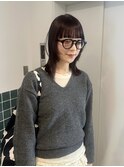 深みボルドー/ぱつっとライン感のあるstyle