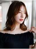 ☆フェミニンロング大人かわいいぱっつん前髪レイヤーカット小顔