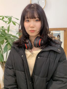 ヴィジョン(VISION) レイヤーカット/ハッシュカット/ボルドーカラー