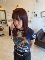 リンクヘアー(Link hair)&nbsp;ブリーチなしダブルカラーで作るボルドーカラー