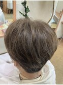 お客様スナップ☆　白髪ぼかし　ショートグラデーションボブ