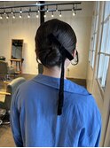 お呼ばれヘアアレンジ大人かわいい×タイトロープシニヨン