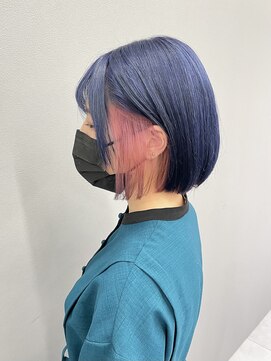 ピヨン 心斎橋(piLLon) インナーカラー/ホワイトパンク/ブルーカラー/デザインカラー