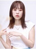 切りっぱなし　ミディアムボブ　イルミナカラー　髪質改善　