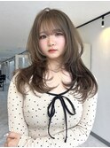 ヘーゼルブラウン/ミルクティーブラウン/ケアブリーチ/レイヤー