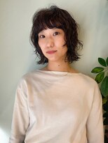 アクシス カリヤ(`AXIS KARIYA)&nbsp;ミルクティーブロンド/ダークブルー/デジタルパーマ/刈谷