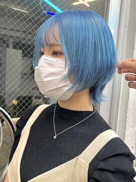 デート 下北沢(DATE) 下北沢ケアブリーチカラーダブルカラーミディアムレイヤーカット