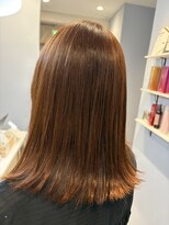 ベルベットヘア 千早店(Velvet hair)&nbsp;プレミアム髪質改善カラー×オレンジブラウン【能都】