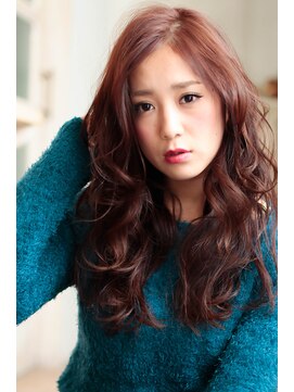 エイミーバイアフロートザガーデン 浦和店(amie by afloat the garden) 中村アン風モテかきあげバングウェービーロング【浦和】