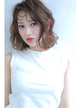 ラエティス(Laetus) オン眉x３Ｄデザインカラーx無造作デジタルパーマ