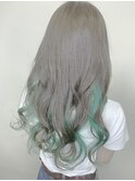 カラフルインナーカラー☆グリーン