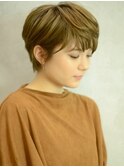 丸みのある大人可愛い☆マッシュベースショート