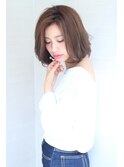 ローライトアッシュブラウン大人かわいいスリークボブ大人ボブ