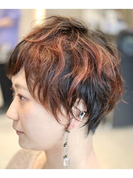 ヘア デザイン リスク(HAIR DESIGN RISK) 【RISK高橋勇太】ピンクグレージュアンニュイクールショート