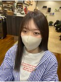 20代30代40代シースルーバングヘア×ナチュラルストレート