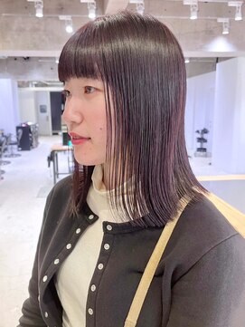 アイティーバイアルバム 八王子店(IT by ALBUM) バイオレット_外ハネボブセクションカラー_ba396831