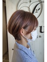 イコウヘアデザイン(icou hair design)&nbsp;前髪ありショート×マロンブラウン
