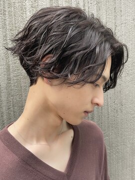 エリマ  茅ヶ崎(elima) 波巻きパーマセンターパートツイストパーマメンズマッシュパーマ