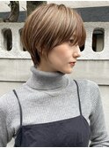 大人可愛い/大人ショート/ハイライトカラー/愛されショート