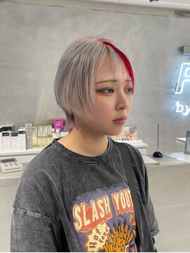 ファイブバイジエクト 堀江(FIVE by The Ect) ツートンカラー　デザインカラー　ホワイトカラー　レッドカラー