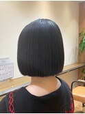 ダブルカラーショートボブインナーカラーハイライトケアブリーチ