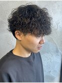 波巻きスパイラルパーマメンズパーマメンズマッシュ群馬高崎眉毛